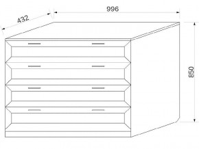 Комод с 4-мя ящиками в Муравленко - muravlenko.магазин96.com | фото