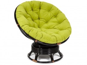 Кресло-качалка Papasan w 23/01 B с подушкой Antique brown, флок Олива в Муравленко - muravlenko.магазин96.com | фото