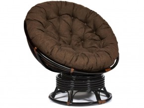 Кресло-качалка Papasan w 23/01 B с подушкой Antique brown, ткань Коричневый в Муравленко - muravlenko.магазин96.com | фото