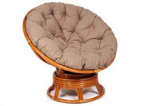 Кресло-качалка Papasan w 23/01 B с подушкой Cognac, экошерсть Коричневый в Муравленко - muravlenko.магазин96.com | фото