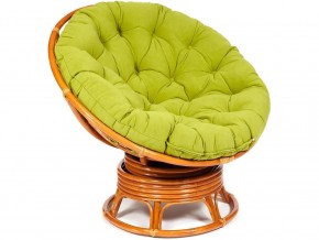 Кресло-качалка Papasan w 23/01 B с подушкой Cognac, флок Олива в Муравленко - muravlenko.магазин96.com | фото