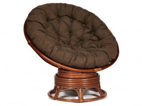 Кресло-качалка Papasan w 23/01 B с подушкой Pecan, ткань Коричневый в Муравленко - muravlenko.магазин96.com | фото