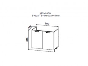 Шкаф нижний ДСМ800 под мойку в Муравленко - muravlenko.магазин96.com | фото
